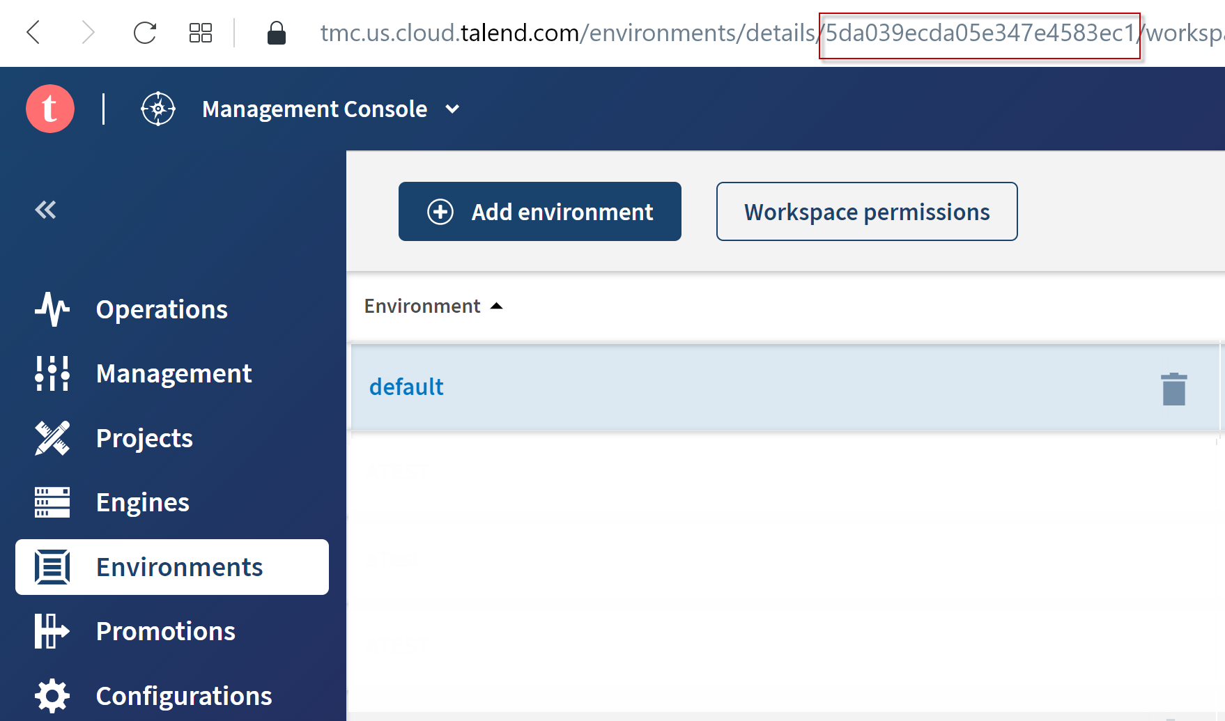 Find environment ID
